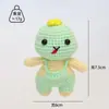 Colgantes de Animales del Zodiaco Tejidos a Crochet, Adornos para Llavero de Bolso Tejido con Hilo, Decoraciones Colgantes de Muñeco de Dibujos Animados Tejidos