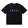 Camiseta de Manga Corta Amiri Peso Pesado Verano Holgada para Hombre y Mujer High Street Lujo Accesible Marca Americana de Moda Vtg Pareja Manga Media