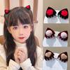 Presilha de Cabelo Infantil Orelhas de Gato Feminina 2023 Nova Presilha de Laço Menininha Ano Novo Acessório de Cabelo Bebê Menina