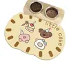 Jogo Americano de Pet Fofo Desenho Animado Impermeável Tapete de Mesa à Prova de Vazamento Antiderrapante À Prova de Respingo Tapete de Chão Tapete de Alimentação para Gato Resistente ao Desgaste Anti-risco Tapete