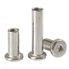 M5M6M 8 aço inoxidável 304 cabeça chata inclinada borda invertida móveis soquete sextavado porca de par lock nut porca de batida de topo splint nut