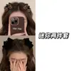 Pinza de Agarre Pequeña con Flequillo Lateral Estampado de Leopardo Pinza para el Cabello con Lazo para Mujer 2025 Nuevo Pinza de Cabeza de Princesa de Gama Alta Otoño e Invierno