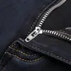 Jeans para hombre de algodón elástico grueso cálido de otoño e invierno, rectos, holgados, mezcla de fibra de poliéster, color azul oscuro