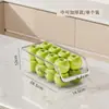Caja de almacenamiento para refrigerador, cajón doméstico de grado alimenticio, especial para cocina, huevera, acabado transparente, drenaje, caja para mantener la frescura.