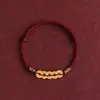Pulsera de Hilo Rojo Estilo Nuevo con Monedas de los Cinco Emperadores, Tejida para la Buena Suerte en el Año del Zodiaco, Cuerda Versátil de Moda, Regalo de Bendición para Parejas
