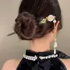 Horquilla de borla para mujer, horquilla de ébano negro de alta gama, horquilla estilo antiguo para Hanfu, horquilla de madera estilo chino nuevo, accesorio para el cabello