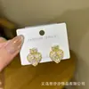 Pingente Coração Micro-Incustado com Pino de Prata S925, Design Simples, Flor de Concha, Estilo Feminino, Luxo Leve, Brincos Vazados em Formato de Coração