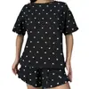 Conjunto de Ropa de Casa de Venta Caliente Transfronteriza 2026 Estilo Europeo y Americano, Pijama de Mujer Moderno Estampado, Conjunto Suelto de Dos Piezas que se Puede Usar Afuera