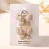 Traje de Pasador de Pelo Tejido a Mano de Lana Europeo y Americano Mariposa Enrollada Pasador de Color Sólido Suave Todo-partido Tocado para Bebé 3841
