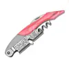 Cuchillo para camarones con mango de madera multifuncional color madera abridor de botellas de vino cuchillo de caballito de mar abridor de botellas de vino de alta calidad para cerveza