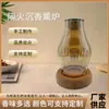Quemador de Incienso de Madera de Agarwood a Prueba de Fuego Lámpara de Aromaterapia para Uso en Interiores en el Hogar Quemador de Incienso para Dormitorio Lámpara de Vela Portavelas Portavelas de Estilo Chino con Tapa de Vidrio