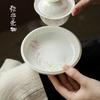 Maceta Pura Pintada a Mano Mi Yan Flor de Glicinia Mesa de Secado y Remojo para Bearing Plato de Refresco para el Hogar Base para Taza de Té Kung Fu