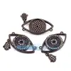 L37 Accesorios para Joyería DIY Conector de Collar Ojo del Diablo Chapado en Oro de Cobre Puro Microincrustado Amor