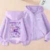 Novo Moletom com Zíper Estampado de Desenho Animado K-Pop para Crianças Moda Primavera & Outono Tendência Casual