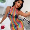 SHEIN Roupa Íntima Erótica Europeia Cor Tamanho Grande Sexy Roupas de Rede Alta Elasticidade Vazadas Transparentes Estoque de Fábrica