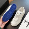 Zapatos de Hombre Europeos Tendencia de Moda Tenis Casuales 2024 Verano Nuevo Primera Capa Piel de Vaca Estampado Zapatos Blancos para Hombre