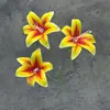 Nuevas Cabezas de Flor de Lirio 3D Flores Artificiales Decoración del Hogar Arte Floral Adornos DIY Accesorios Boda Cabezas de Flores Hechas a Mano Venta al por Mayor