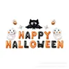 Venta Caliente Transfronteriza Nuevo Set de Globos de Halloween Calavera Fantasma Globo de Película de Aluminio Decoración Diseño de Escena de Terror