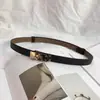 Fabricante Popular Directo Hilo de Coser por Lotes Cinturón Elástico Ajustable de Doble Cara Hebilla de PU Doble Hebilla Cinturón Delgado para Cintura de Mujer Joyería
