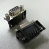 Soporte de puerto serie d-sub de 9 pines conector RS232 más vendido dos filas de orificio DR9 pata doblada conector de placa de soldadura de 90 grados