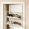 Zapatero detrás de la puerta para uso doméstico, Zapatero pequeño y estrecho para entrada, Zapatero de pared multicapa, Solución de almacenamiento de zapatos