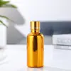 Frasco conta-gotas 10ml galvanizado para óleo essencial, frasco spray de pressão, frasco dispensador cosmético portátil, frasco de embalagem para skincare