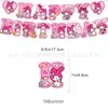 Em Estoque Decorações de Festa Temáticas de Aniversário My Melody Faixa Bandeira Topper de Bolo Conjunto de Balões