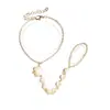 2025 Amazon Transfronteiriço Nova Moda Personalizada Anel de Pérola Pulseira Design Elegante Nicho Joias Personalizadas