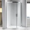 Ducha de esquina personalizada de fábrica, tipo abanico, integrada, para hogar, hotel, ingeniería, mampara de baño, vidrio, puerta corrediza doble