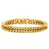 Pulsera Transfronteriza de Acero de Titanio para Hombres, Pulido Cuadrangular Doble Tejido Simple Cadena Cubana de Acero Inoxidable Hip-Hop, Accesorios de Alta Gama para Mujeres