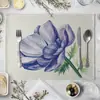 Mantel de Mesa de Comedor con Patrón de Flores Multicolor Estilo Europeo Mantel de Comedor Suministros de Cocina Mantel para Comida Occidental Posavasos LOGOTIPO