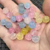 Cuentas sueltas de jade cuentas sueltas de círculo azul cielo cuarzo rosa roca de cuarzo cuentas sueltas redondas de jade cuentas sueltas pulsera DIY collar cuentas sueltas