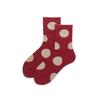 Colección de calcetines rojos de Año Nuevo Calcetines de boda iguales para hombres y mujeres Calcetines de algodón para mujer con patrón tridimensional regalo de calcetines de año de nacimiento