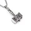 Nuevo Hot-Selling de Amazon Transfronterizo Spot Retro Dominante Martillo de Thor Vikingo Colgante Collar de Acero Inoxidable