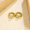 Pendientes de diamante cuadrado con diseño de personalidad de moda, pendientes de acero de titanio simples OL de Europa y Estados Unidos para mujer sin orificio para la oreja, venta al por mayor de fábrica