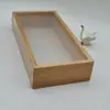 Moldura Foto Seca Transparente Tridimensional Oca Dupla Face Moldura Foto Flor Seca Mesa DIY Flor Eterna Rosa Padrão Madeira Acrílico Dupla Camada
