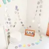 Guirnalda de banderas redondas de colores para decoración de escena y accesorios para fotos de la fiesta del primer cumpleaños del bebé al por mayor