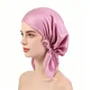 Gorro de noche de seda Amazon personalizado 19 momme 100% seda de morera gorro triangular gorro posparto gorro de dormir de seda de una sola capa