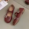 Sapatos Mary Jane Planos Versáteis de Verão com Fivela, Novo Estilo 2026, Sapatos Femininos de Corte Baixo, Uso de Duas Maneiras com Tira