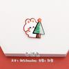 Broche lindo de Navidad personalidad caricatura japonesa y coreana pin estudiante hombre y mujer decoración de ropa joyería que combina con todo