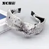 Diadema Transfronteriza de Diamante Completo para Mujer, Estilo Coreano Otoño e Invierno Creativo Accesorio para el Cabello de Punta Alta, Diadema de Lujo de Gama Alta Diaria para Ropa Exterior