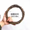 Guirlanda de videira de tufu anel de rattan anel de rattan DIY de Natal acessórios de florista rattan natural feito à mão batente de porta de rattan
