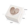 Caja de embalaje para pastel hueca en forma de corazón, estilo ins, caja de papel Kraft de color para pastel, caja de embalaje para repostería, disponible en stock