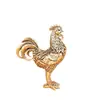 Adorno Zodiacal de Gallo de Latón: Decoración del Hogar de Gallo y Gallina para Sala de Estar, Escritorio, Mascota de Té