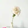 Nova Rosa Flor Grande Casamento Chinês Ramo Único Flor Artificial Vinho Tinto Salão de Casamento Decoração de Guia de Caminho Arranjo de Flores Flor Artificial