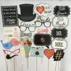 Adereços criativos para sessão de fotos de casamento festa de aniversário barba de papel óculos conjunto de 22 peças adereços de foto