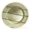 Prato de Servir Novo Comércio Exterior Mais Vendido Casamento Galvanizado a Ouro Plástico Decorativo