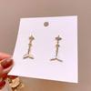 Aretes de Alta Gama para Mujer, Aretes Nicho, Joyería de Temperamento de Flor de Perla Retro, Aretes para Puesto Mayorista