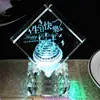 Cristal Criativo 3D Escultura Interna Foto para Namorada Colega Presente de Aniversário Brilhante Gravação Artesanato DIY Enfeites