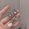 Pendientes de perlas de circonita retro francesas, diseño de nicho para mujer, elegantes, ligeros, de lujo, combinables con todo, pendientes del mismo estilo de celebridades de Internet.